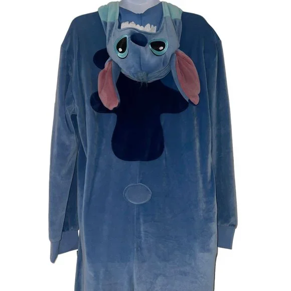 Disney Lilo Stitch Pajamas Mens L XL Costume Unionsuit Soft